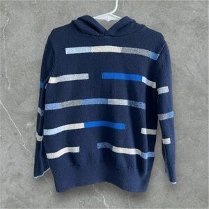 Navy Blue Striped Men's Sweater